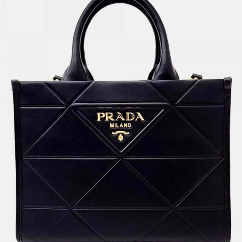 Prada medium Symbole bag with topstitching leather bag